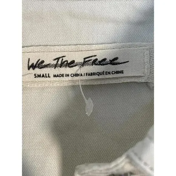 Brand New Free People We The Free Cream Button-Up Shirt Jacket Small NWOT - Picture 2 of 8